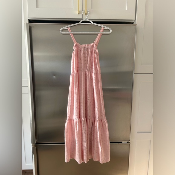 Pink, Flowy, Summer, Midi Sun Dress - Picture 1 of 3